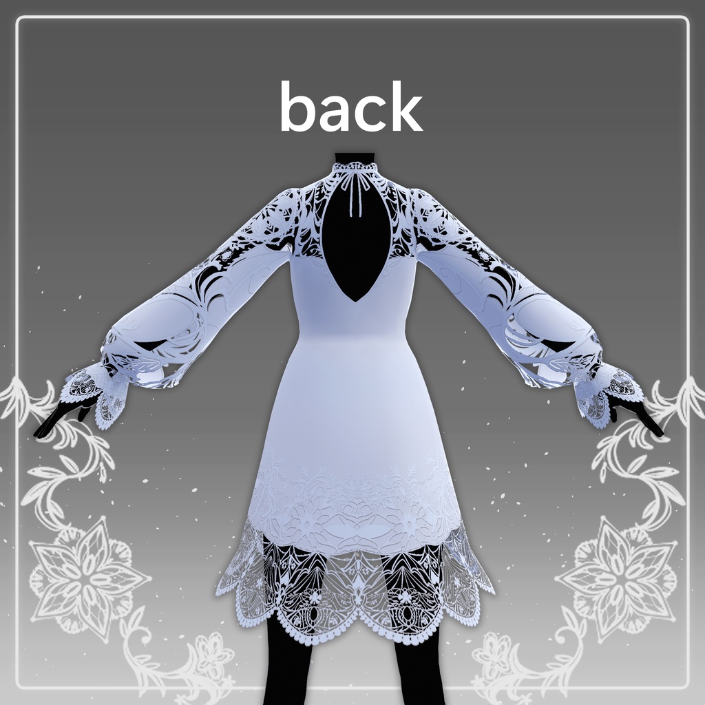 【VRoid】レースのワンピース