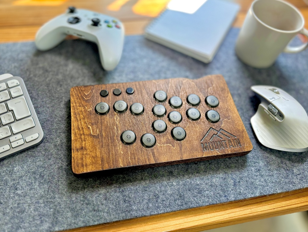 木製レバーレスコントローラー 木製レバーレスアケコン 格ゲー ストリートファイター アケコン