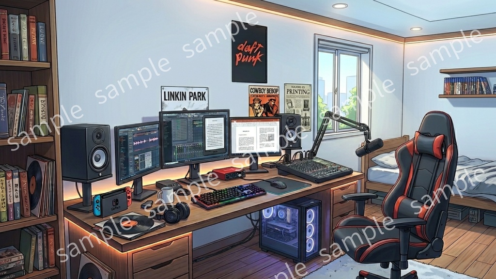 【背景素材】VTuber・配信者向け 自室＆生活空間セット（10枚）