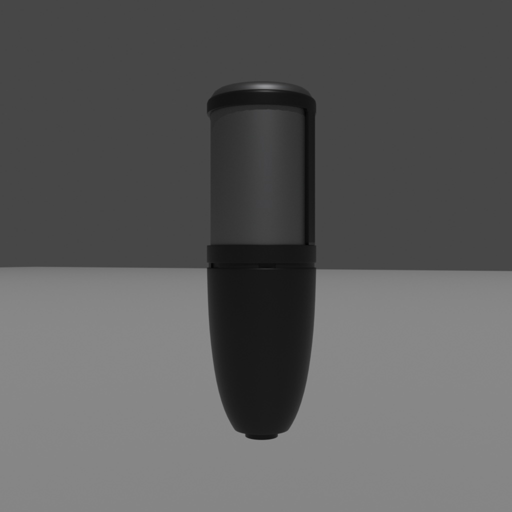 [3Dモデル(.blender、.fbx)]Condenser Microphone/コンデンサマイク