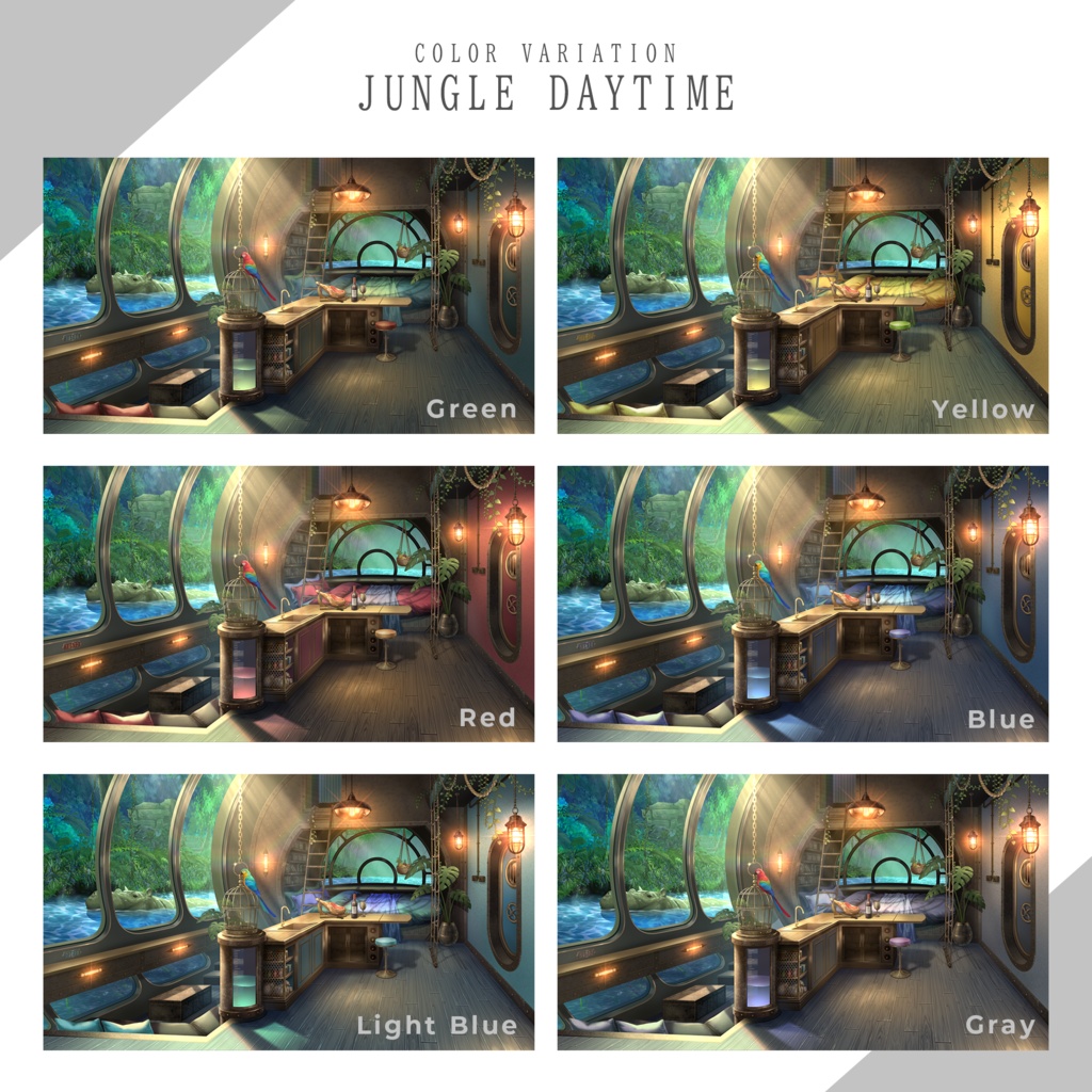 【動く背景】潜水艇のジャングルクルーズ【配信用】