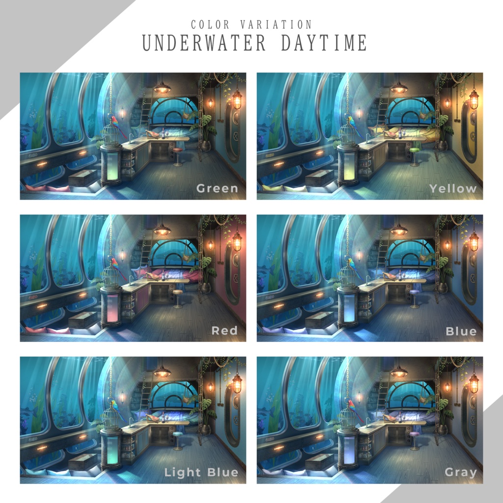 【動く背景】潜水艇のジャングルクルーズ【配信用】