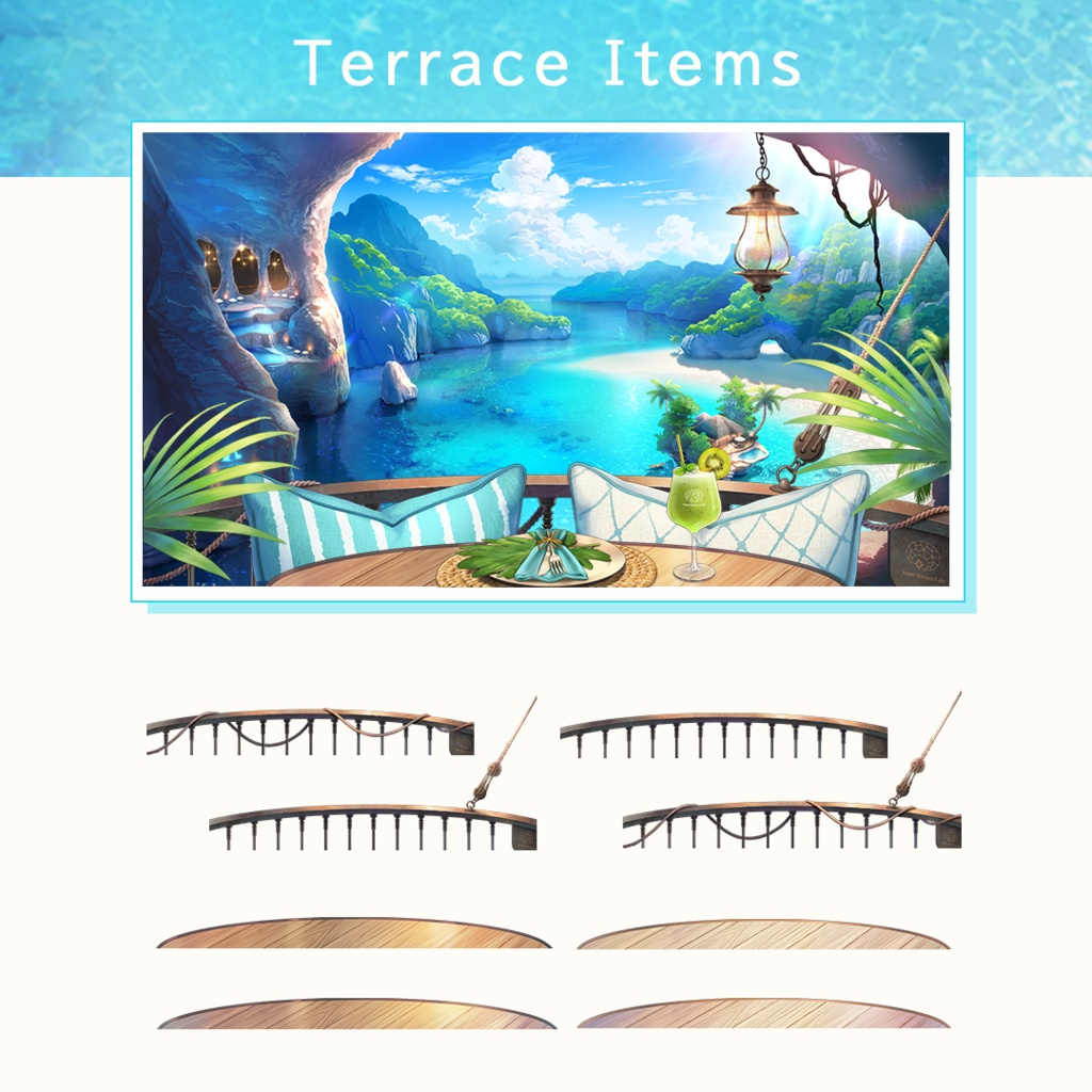 【動く背景】秘密の入り江のカフェ-Azure Terrace Café-【Blue Cave Resort シリーズ】