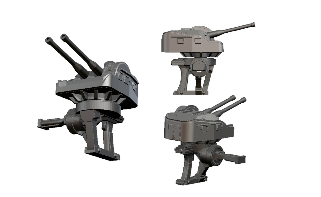 12.7cm連装砲B型2個セット+持ち手付き