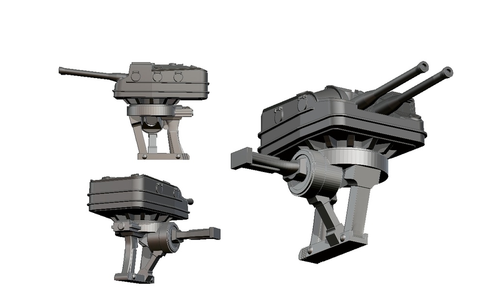 12.7cm連装砲C/D型2個セット+持ち手付き