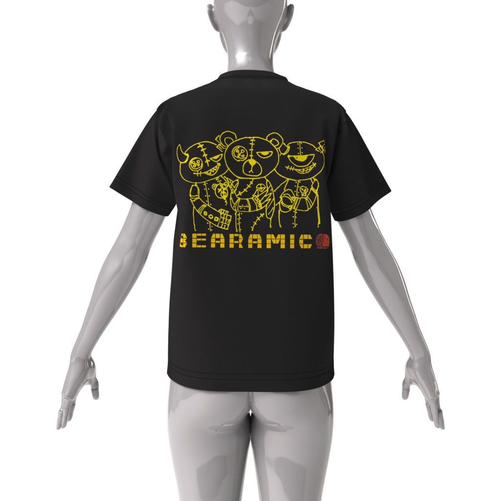 Bearamic ビッグシルエットTシャツ バックプリント