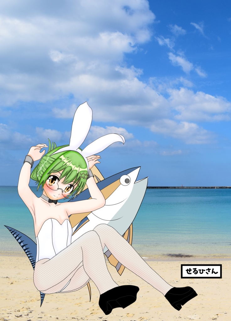 個人Vと響木アオちゃんにバニー着せちゃいました+