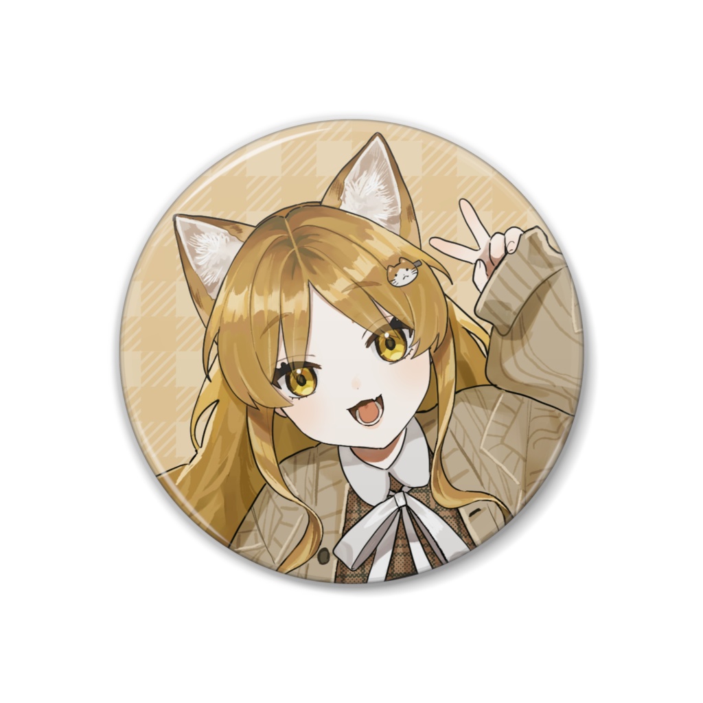 耳乃ふふ【キービジュ缶バッジ】
