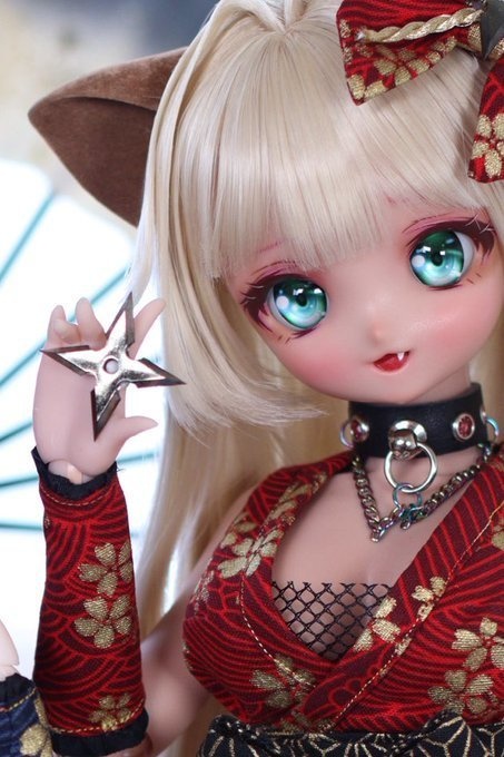 クノイチちゃん衣装セット手裏剣付き(忍者MDDサイズ)