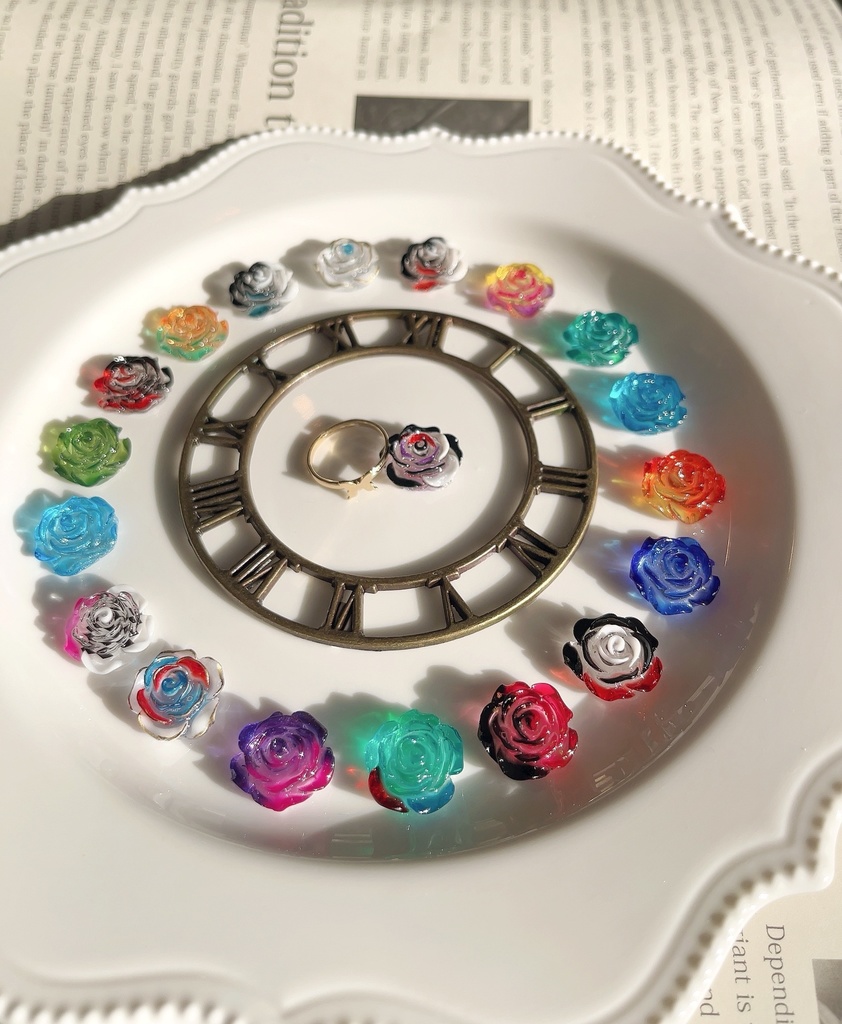 薔薇の指輪と耳飾り(2階)