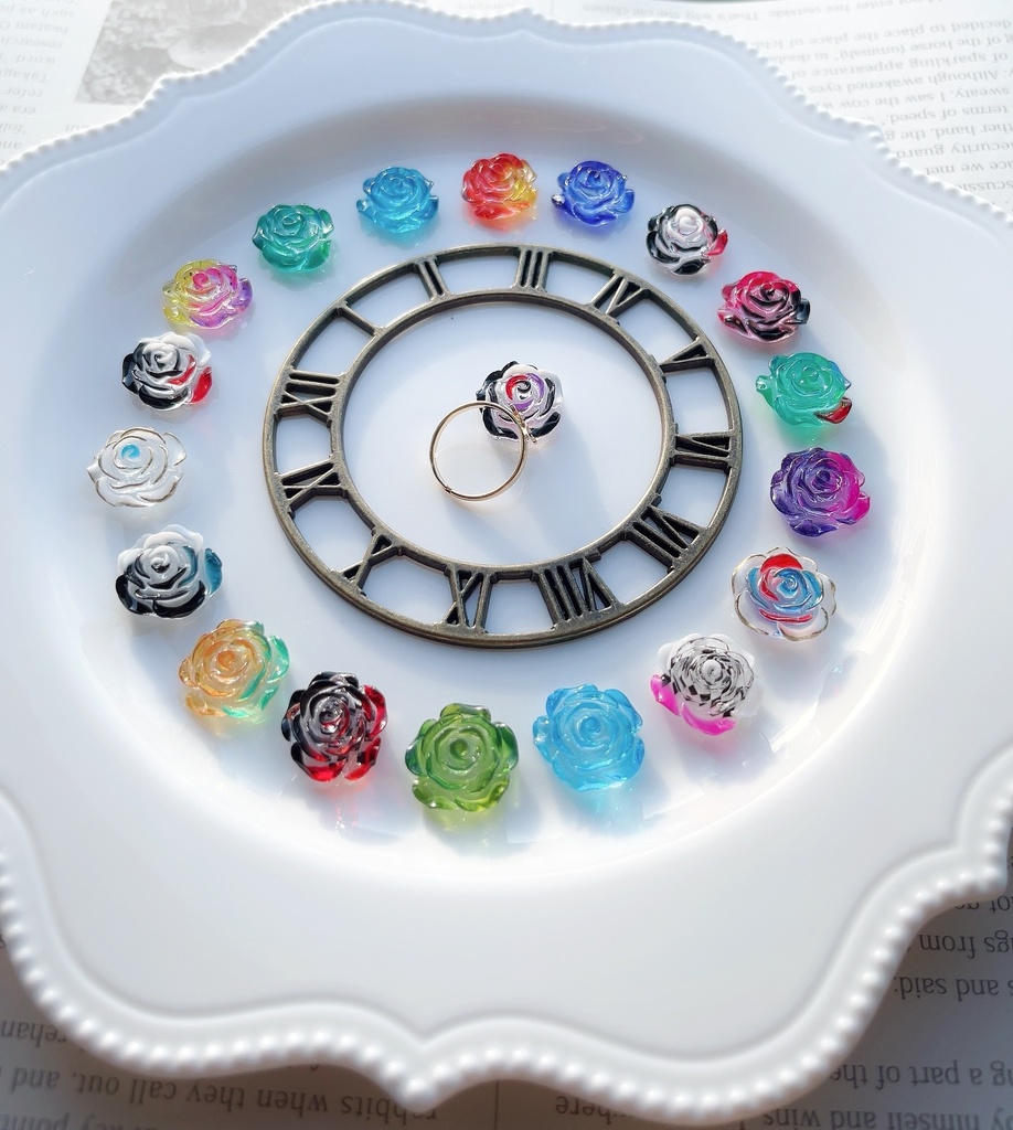 薔薇の指輪と耳飾り(別邸1階)