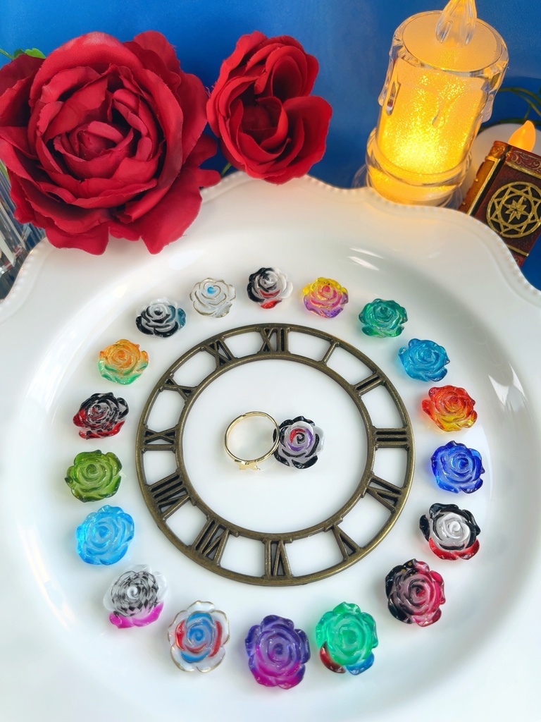 薔薇の指輪と耳飾り(別邸1階)