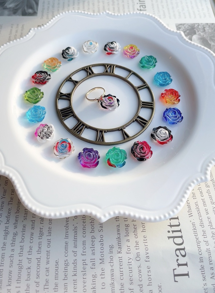 薔薇の指輪と耳飾り(別邸2階)