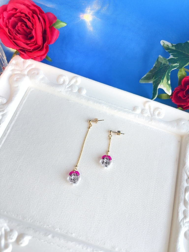 ラト ミニ薔薇アクセ