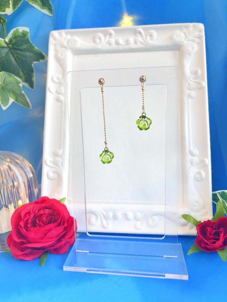 ハナマル ミニ薔薇アクセ