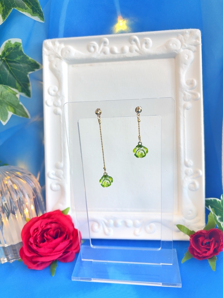 ハナマル ミニ薔薇アクセ