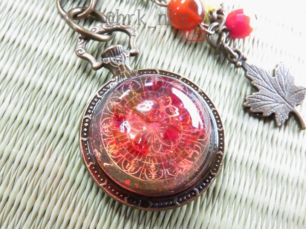 懐中時計型転送装置端末 鞄装飾弐號~紅葉