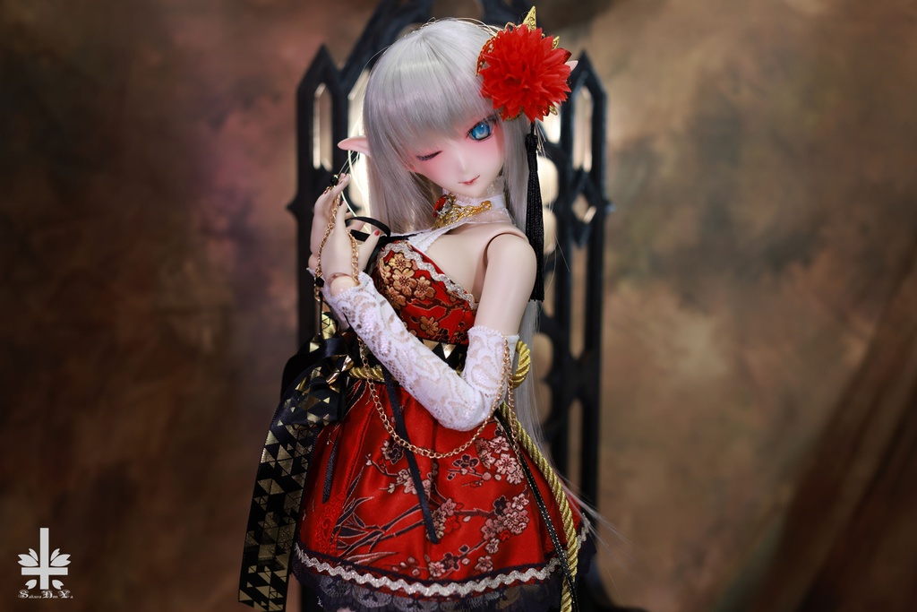 お洋服《紅鈴》(絹織物)★★ONE OFF★★(送料無料)