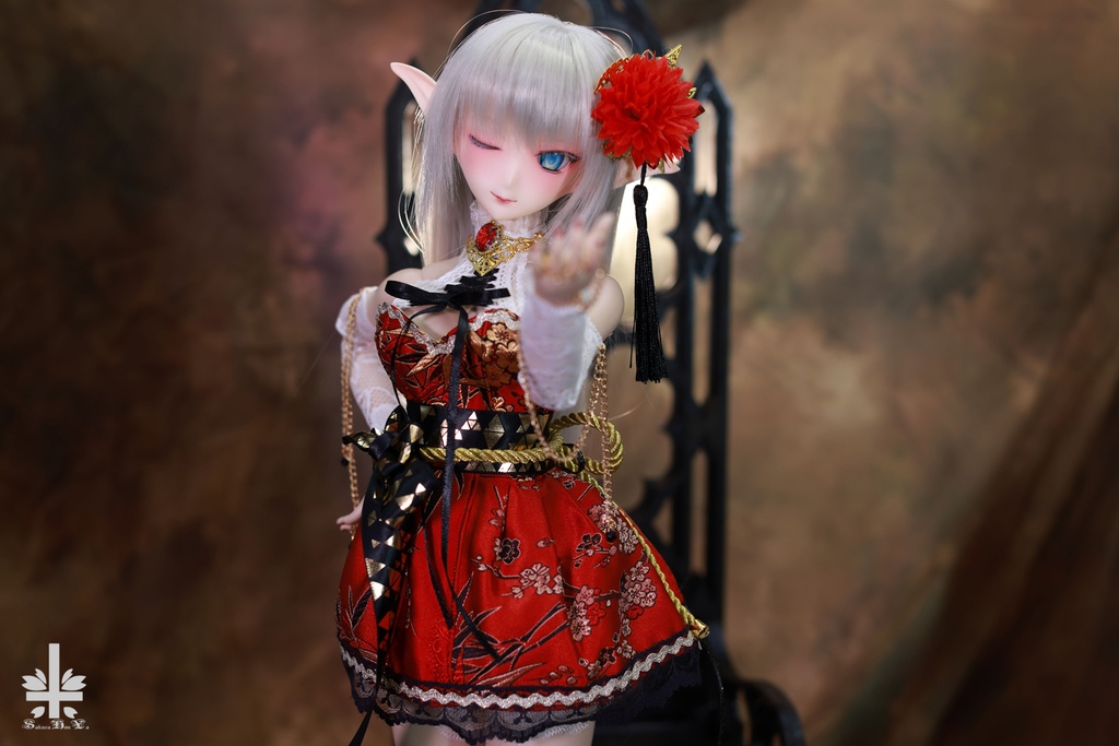 お洋服《紅鈴》(絹織物)★★ONE OFF★★(送料無料)