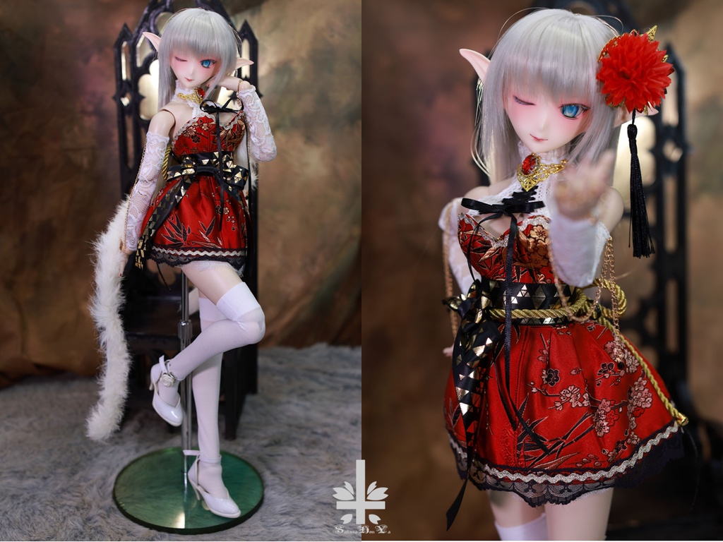 お洋服《紅鈴》(絹織物)★★ONE OFF★★(送料無料)