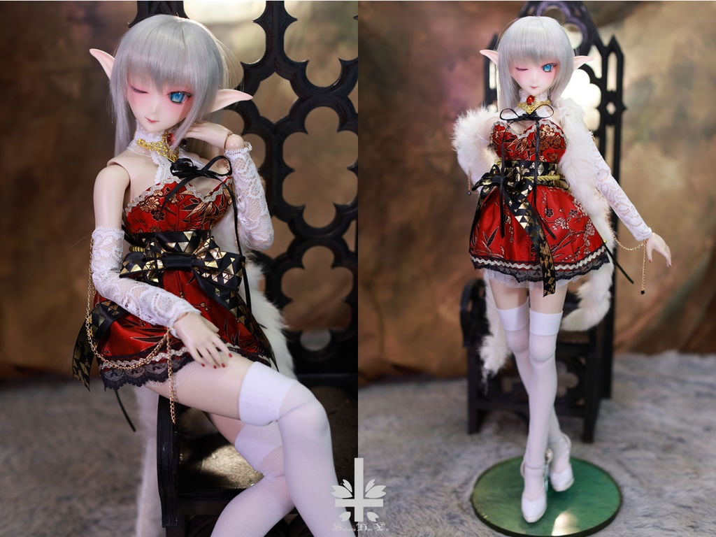 お洋服《紅鈴》(絹織物)★★ONE OFF★★(送料無料)