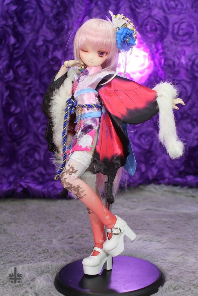  [MDD] 華麗短い和服《紅蝶》★★ONE OFF★★(送料無料)