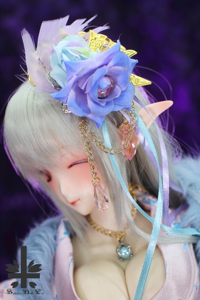 華麗短い和服 《桜雨》(絹織物)★★ONE OFF★★(送料無料)