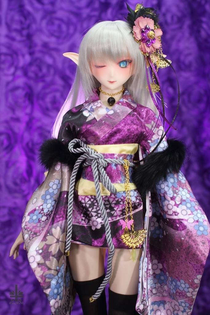 華麗短い和服 《鏡花影月》★★ONE OFF★★(送料無料)