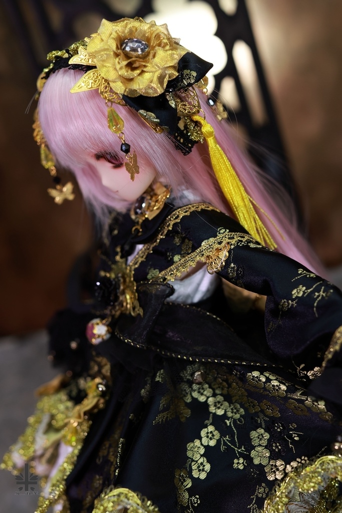 [MDD]お洋服《黒金梅》(絹織物)★★ONE OFF★★(送料無料)