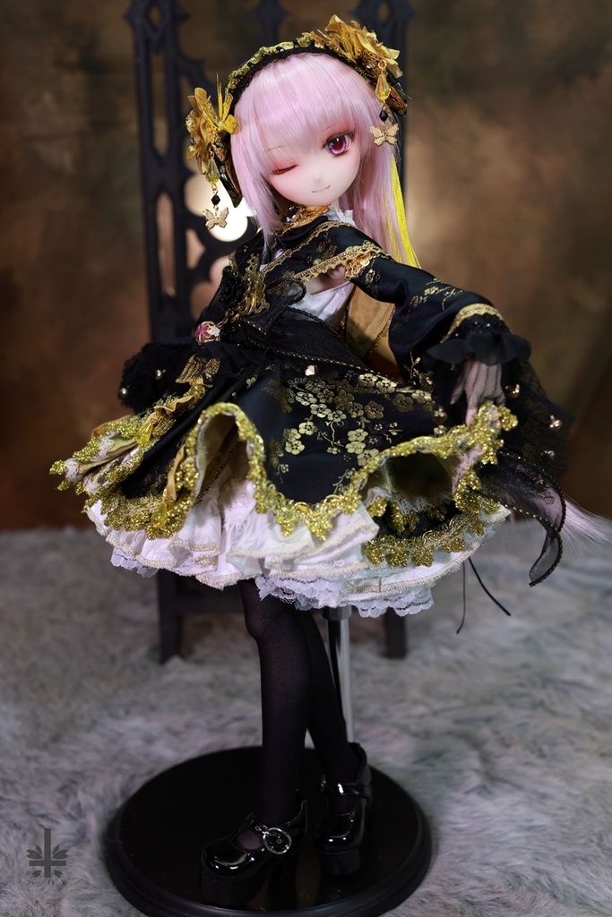 [MDD]お洋服《黒金梅》(絹織物)★★ONE OFF★★(送料無料)