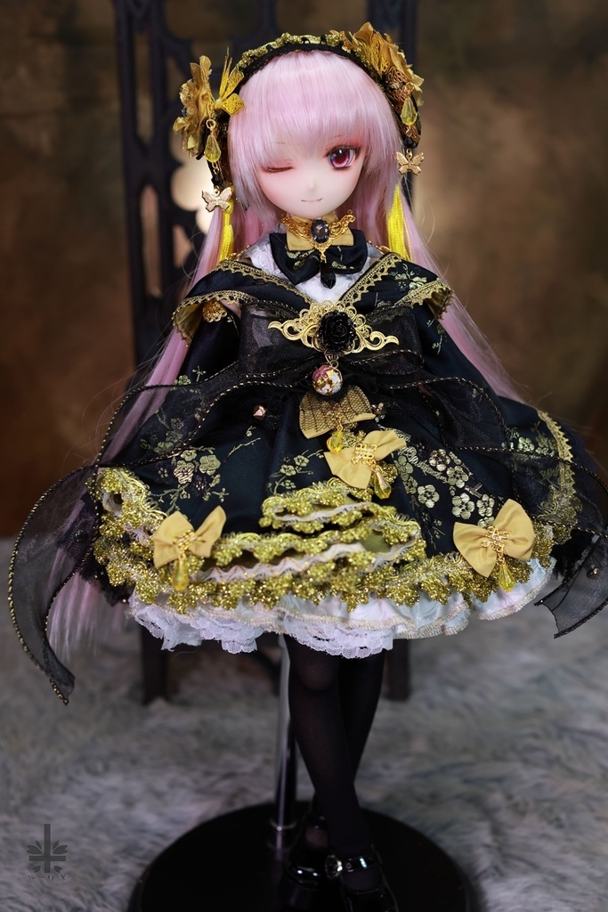 [MDD]お洋服《黒金梅》(絹織物)★★ONE OFF★★(送料無料)