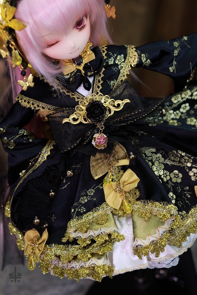[MDD]お洋服《黒金梅》(絹織物)★★ONE OFF★★(送料無料)