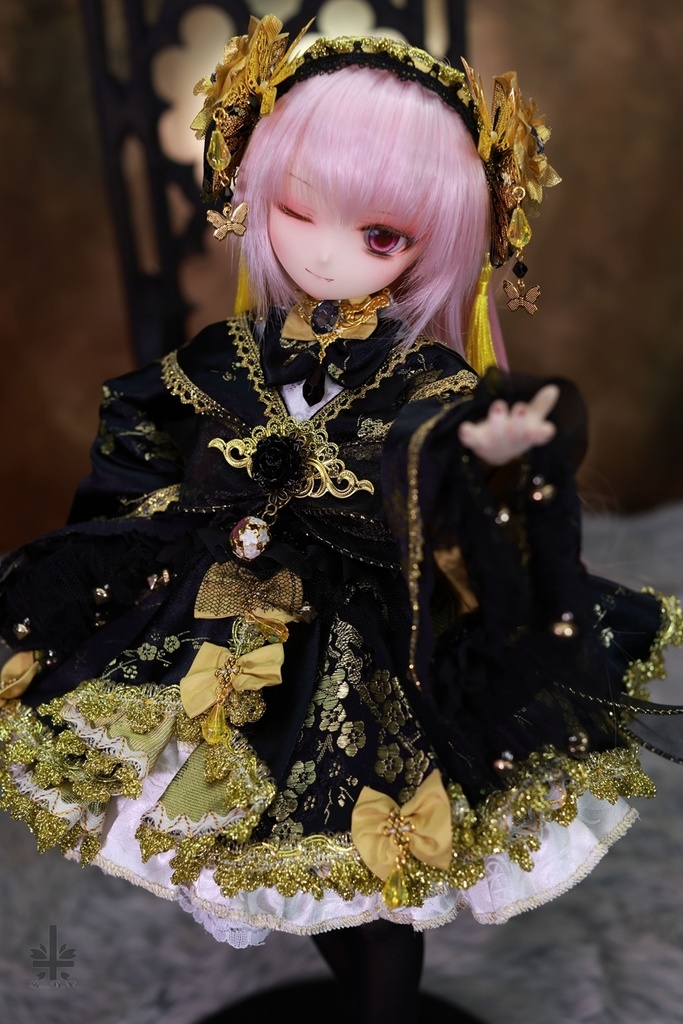 [MDD]お洋服《黒金梅》(絹織物)★★ONE OFF★★(送料無料)