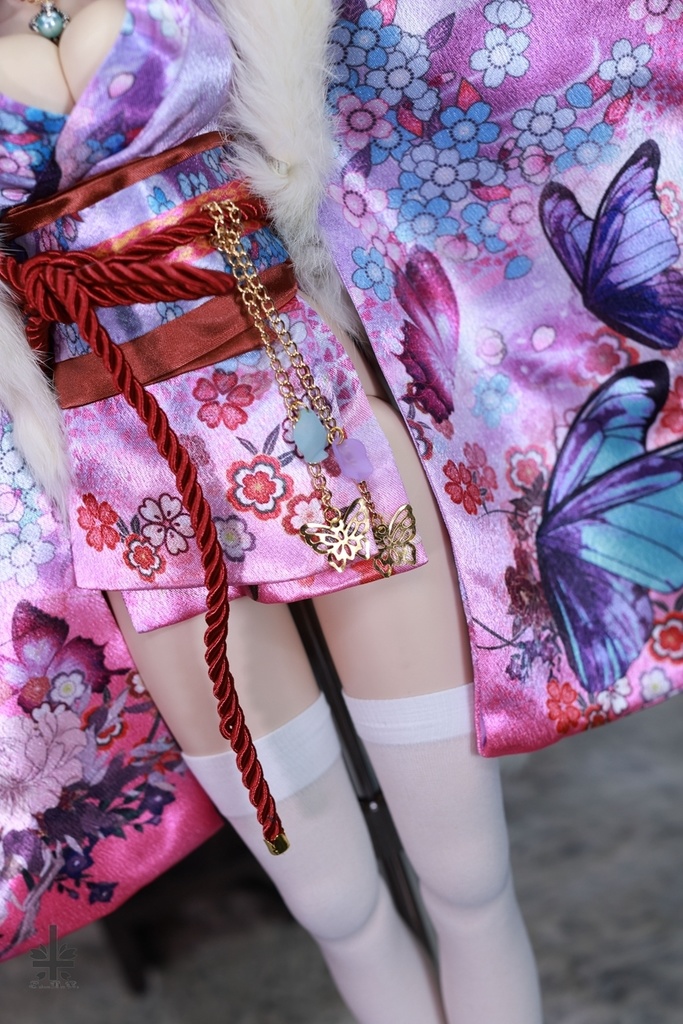 華麗短い和服《鏡花夢蝶》★★ONE OFF★★(送料無料)