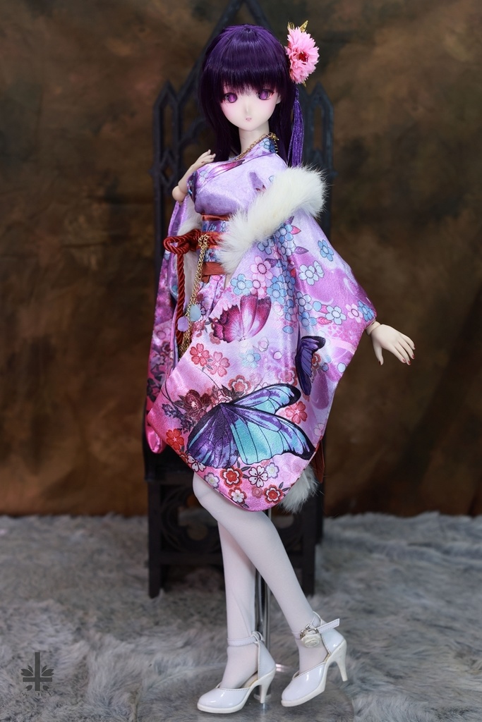 華麗短い和服《鏡花夢蝶》★★ONE OFF★★(送料無料)