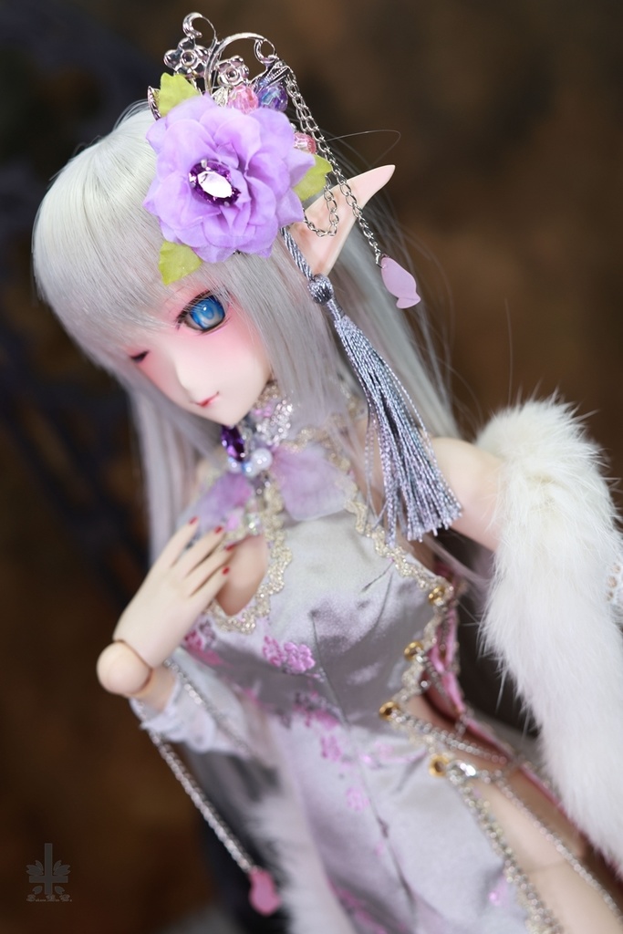 チャイナドレス《銀鈴》(絹織物)★★ONE OFF★★(送料無料)