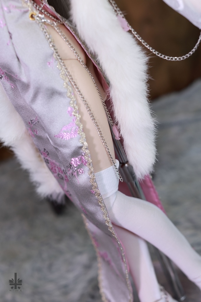 チャイナドレス《銀鈴》(絹織物)★★ONE OFF★★(送料無料)