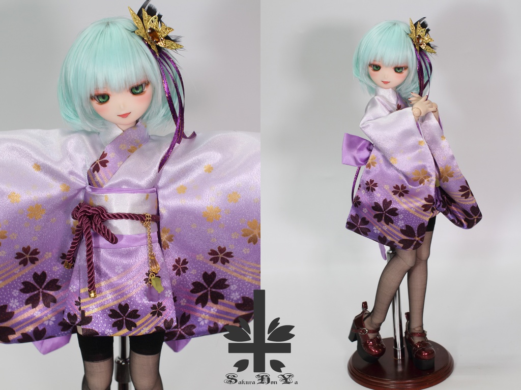 [MDD]★SPECIAL OFFER★華麗短い和服《霞。舞桜》(送料無料)