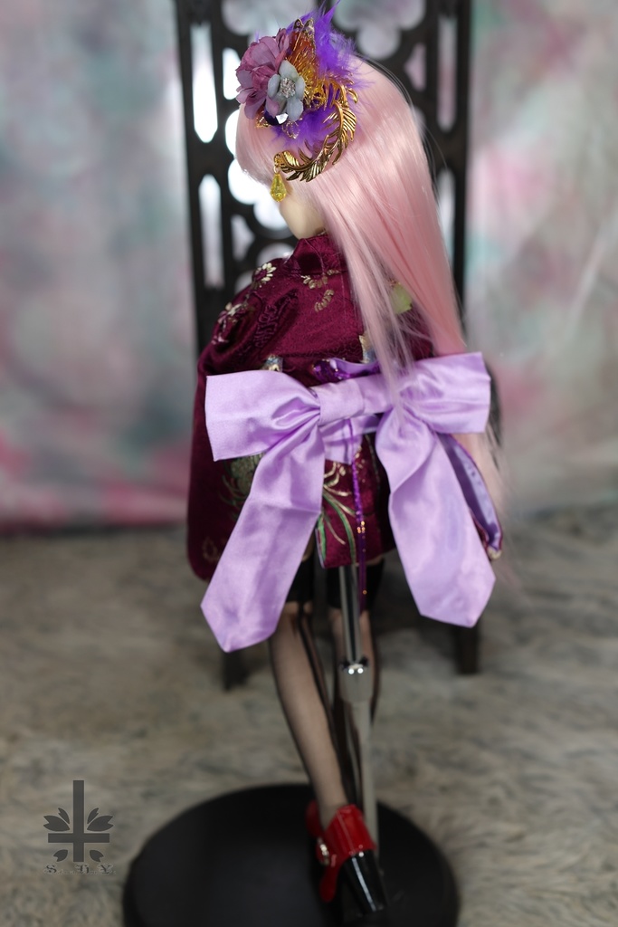 [MDD]華麗短い和服《紫織》(絹織物)★★ONE OFF★★(送料無料)