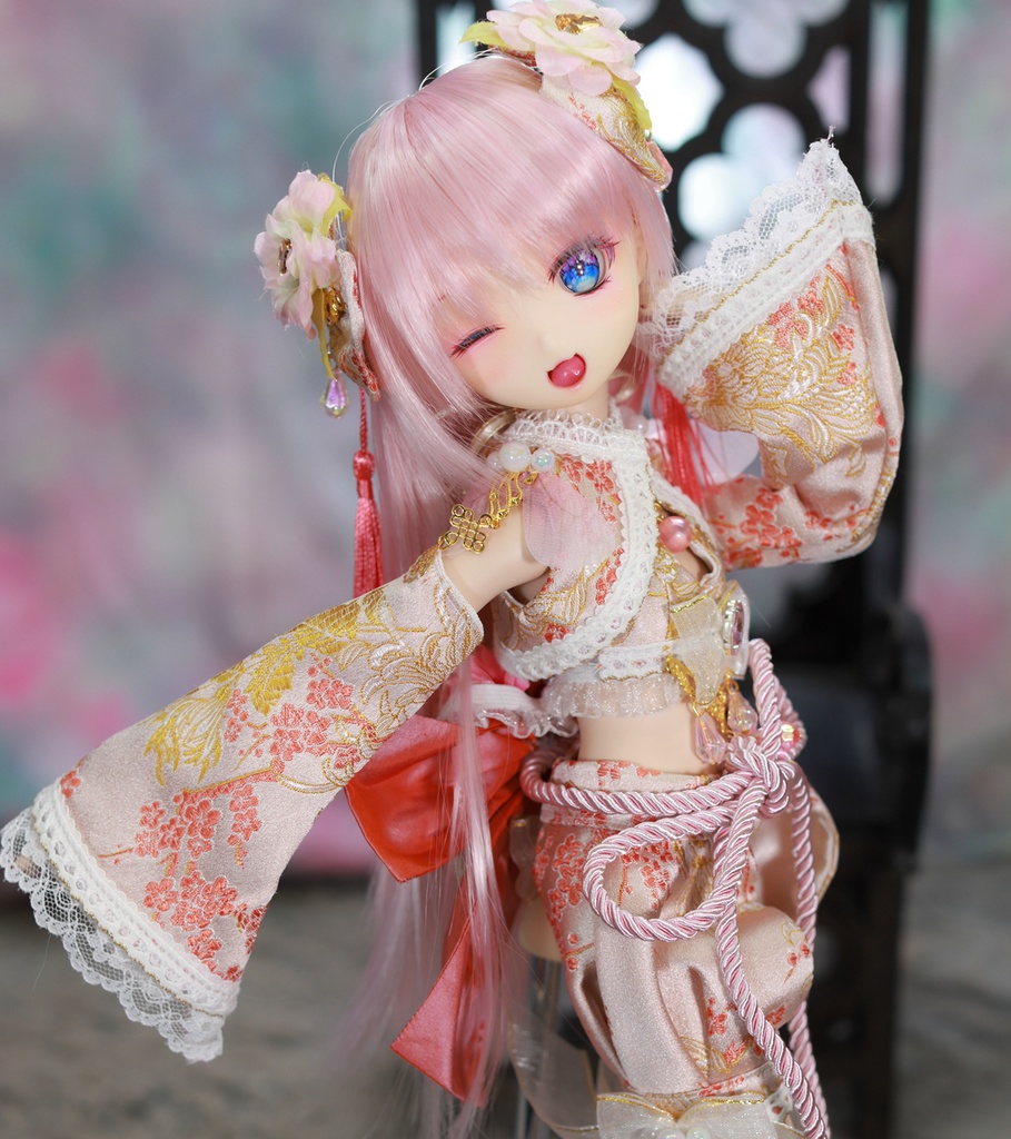 [MDD]お洋服《天邪鬼- 粉玉》(絹織物)★★ONE OFF★★(送料無料)