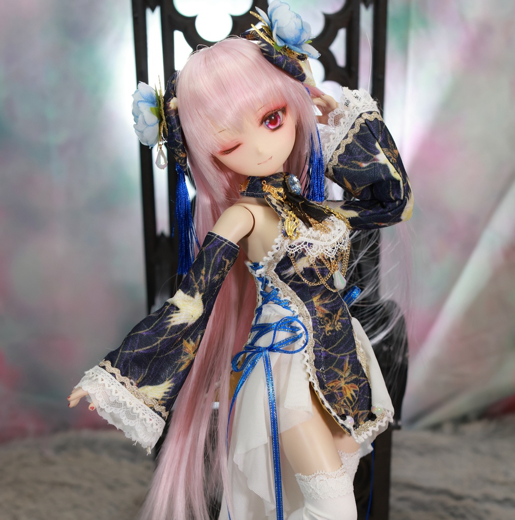 [MDD] チャイナドレス《鶴舞》★★ONE OFF★★(送料無料)