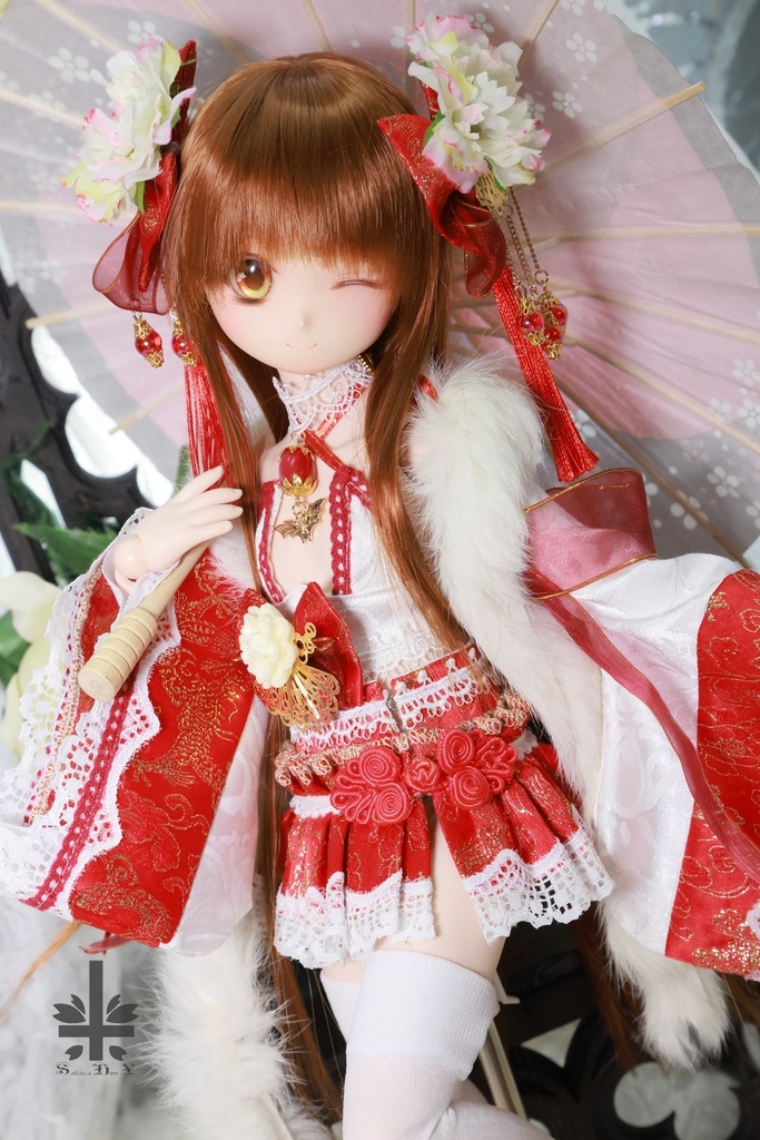 [MDD] 中華風《牡丹妃》(絹織物)★★ONE OFF★★(送料無料)
