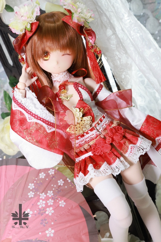 [MDD] 中華風《牡丹妃》(絹織物)★★ONE OFF★★(送料無料)