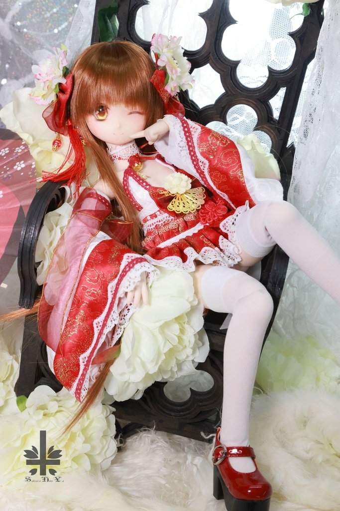 [MDD] 中華風《牡丹妃》(絹織物)★★ONE OFF★★(送料無料)