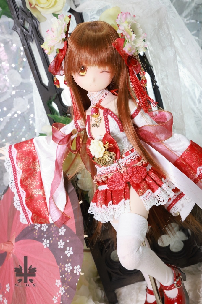 [MDD] 中華風《牡丹妃》(絹織物)★★ONE OFF★★(送料無料)