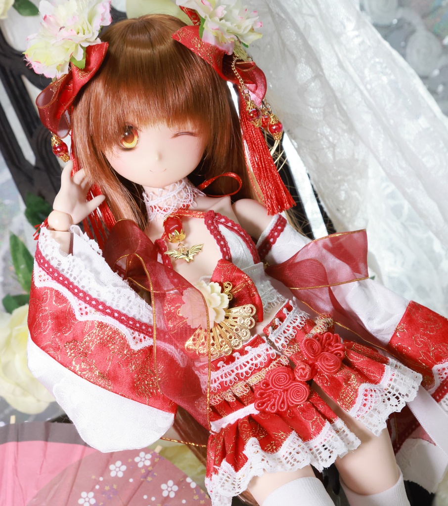 [MDD] 中華風《牡丹妃》(絹織物)★★ONE OFF★★(送料無料)