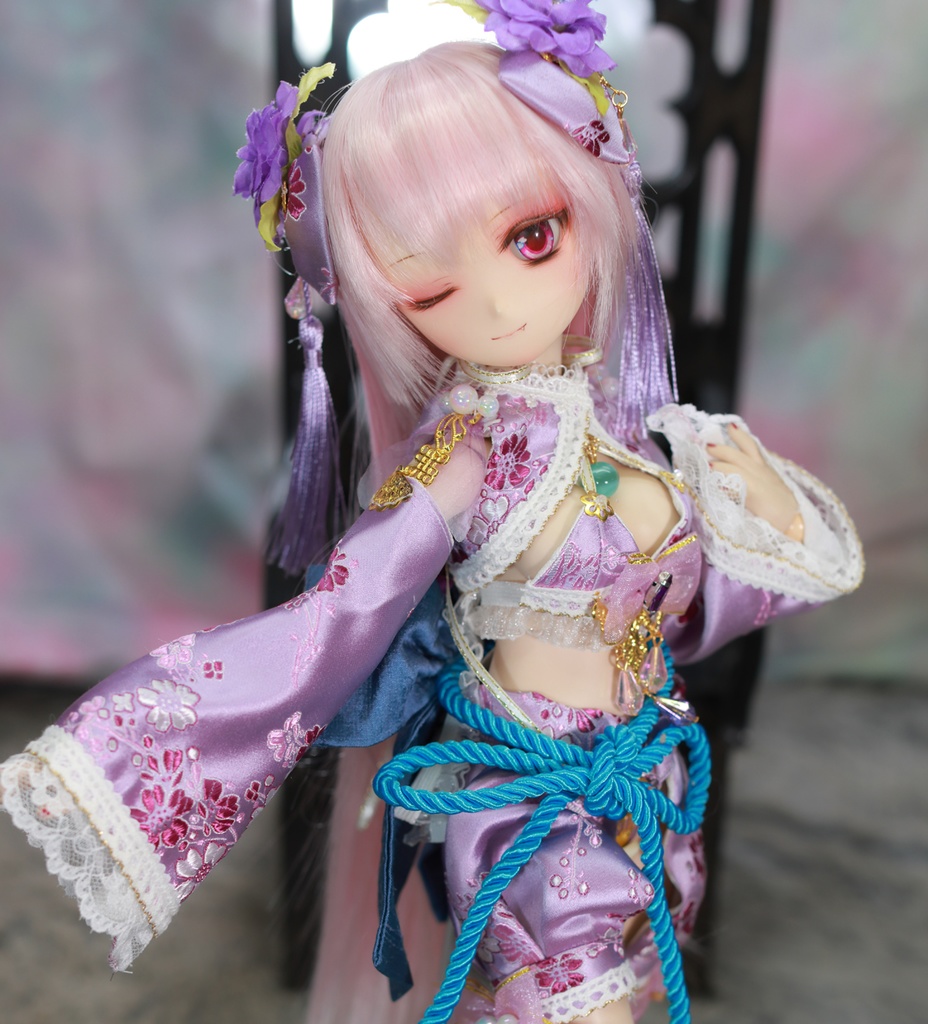 [MDD]お洋服《天邪鬼。紫梅》(絹織物)★★ONE OFF★★(送料無料)