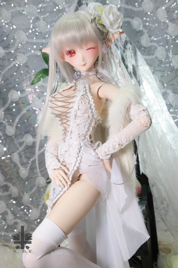 チャイナドレス《幻曇花。銀》★★ONE OFF★★(送料無料)