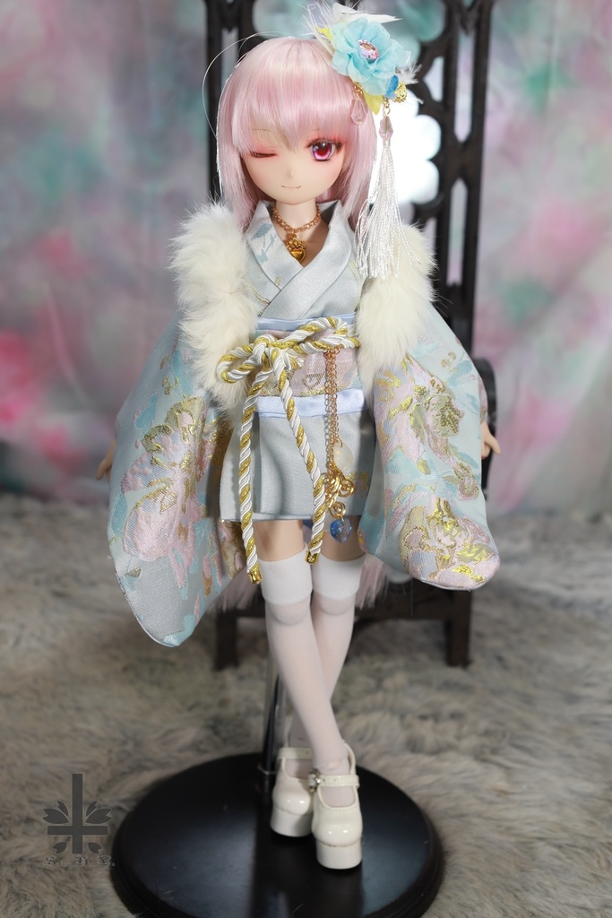 [MDD]華麗短い和服《雲裳》(絹織物)★★ONE OFF★★(送料無料)