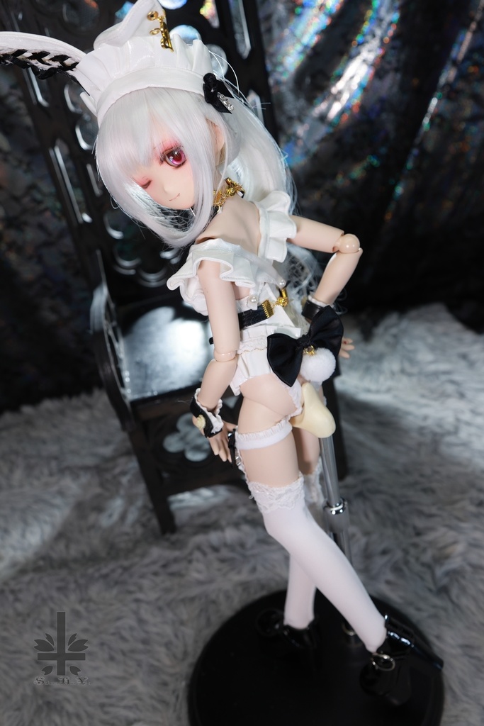 [MDD]お洋服《メイドバニー。white》(送料無料)